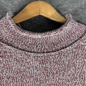 LL Bean Vintage Signature Roll Neck Sweater Organic Cotton Women's L Cottagecore